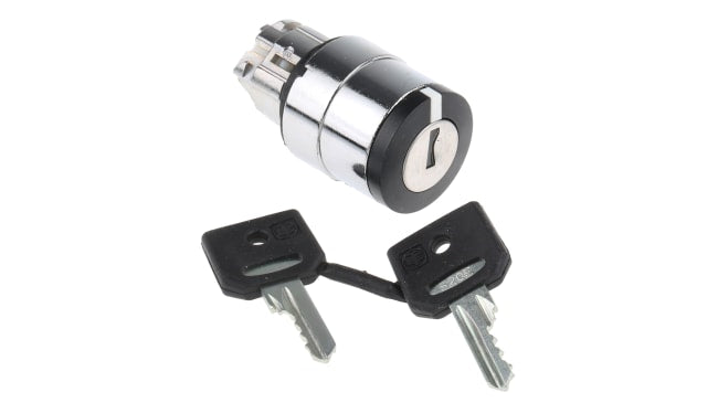 Testa selettore Harmony XB4, 2 posizioni, cod. ZB4BG214 - Schneider Electric - Protezione IP66/IP67/IP69K, ideale per applicazioni industriali.