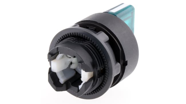 Selettore a 3 posizioni Schneider Electric Harmony XB5, diametro 22 mm, illuminato, colore verde, protezione IP66/IP67/IP69.