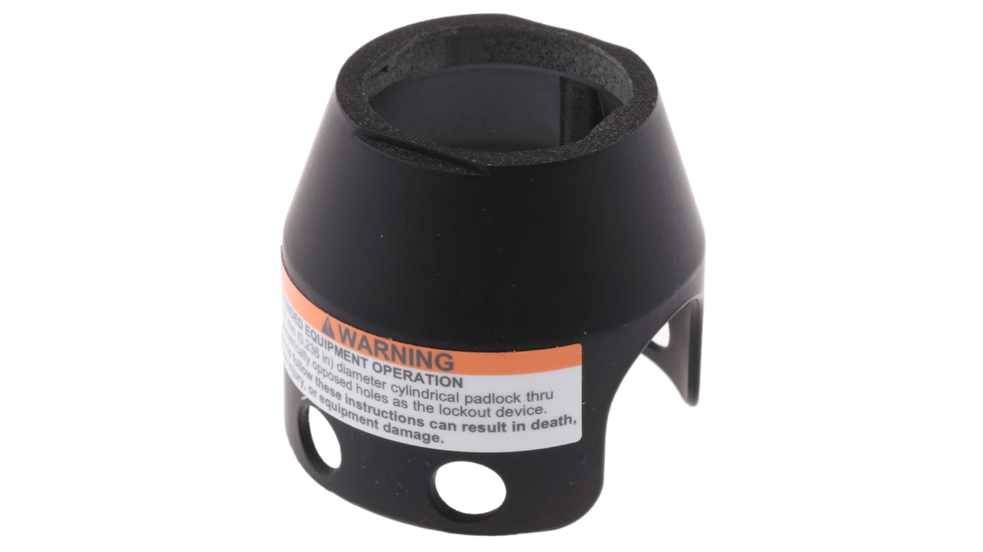 Protezione in metallo nero Schneider Electric ZBZ1602 per pulsanti da 40 mm Serie Harmony XB - Resistente agli ambienti industriali.