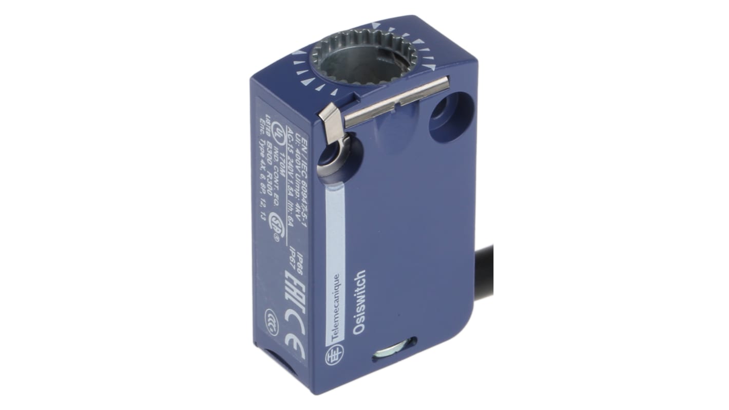 Interruttore di fine corsa Telemecanique Sensors ZCMD21L5, NO/NC, 240V, 1,5A. Contatti argento, corpo resistente. Ideale per macchine industriali, imballaggio e movimentazione materiali.