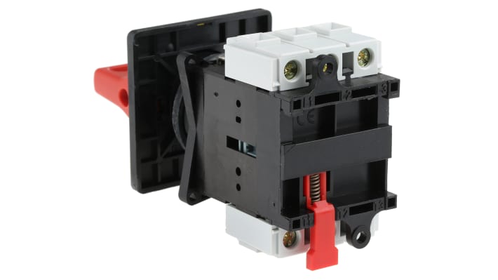 Interruttore di isolamento Schneider Electric VCD01, 3 poli, 20A, montaggio a pannello, dimensioni 60mm x 74mm, grado di protezione IP20.