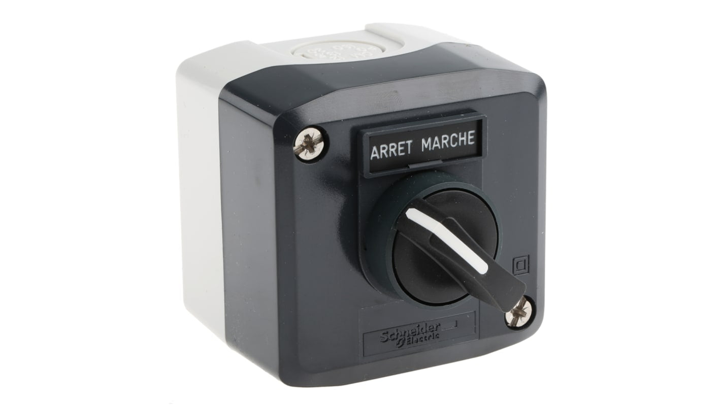 Interruttore rotante Schneider Electric XALD132, 2 posizioni, 6 A, IP66/IP67/IP69K, per pannelli di controllo e automazione.