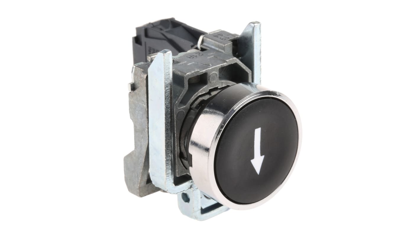 Pulsante Schneider Electric XB4BA3351, SPST, 22mm, Harmony XB4, montaggio a pannello - Ideale per ambienti industriali.