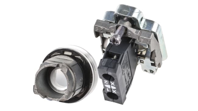 Spia LED universale Schneider Electric XB4BVB1 22mm Montaggio a pannello IP66/IP67/IP69K - Resistente e versatile per ambienti difficili.