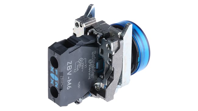 Spia LED universale Schneider Electric XB4BVM6, 22mm, montaggio a pannello - Resistente e versatile per ambienti industriali.