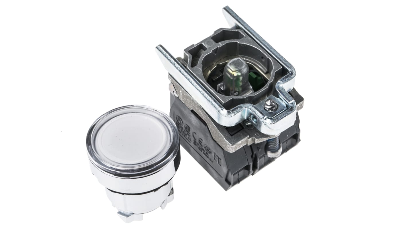 Pulsante luminoso SPDT Schneider Electric XB4BW31M5 per montaggio a pannello - Affidabile, LED integrato, IP67 - Ideale per industrie.