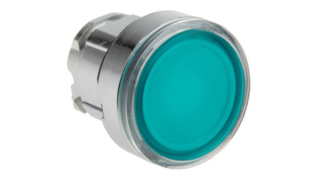 Pulsante luminoso Schneider Electric XB4BW33G5, montaggio a pannello, diametro 22 mm, verde, SPDT, IP 67, 600V.