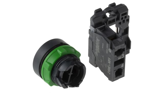 Pulsante Schneider Electric XB5AA21 SPST, Montaggio a Pannello, 10A, IP66/IP67/IP69K - Ideale per automazione industriale.