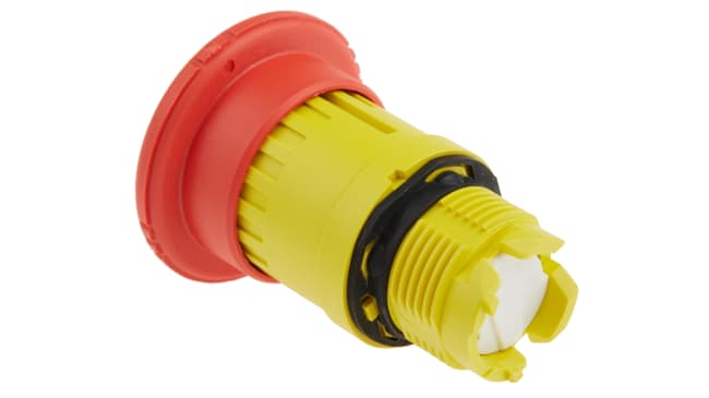 Pulsante di arresto di emergenza Schneider Electric XB5AS8445, Ø 40mm, IP69K, 1 circuito + contatto di segnalazione. Ideale per macchinari industriali e ambienti difficili. Acquista ora!