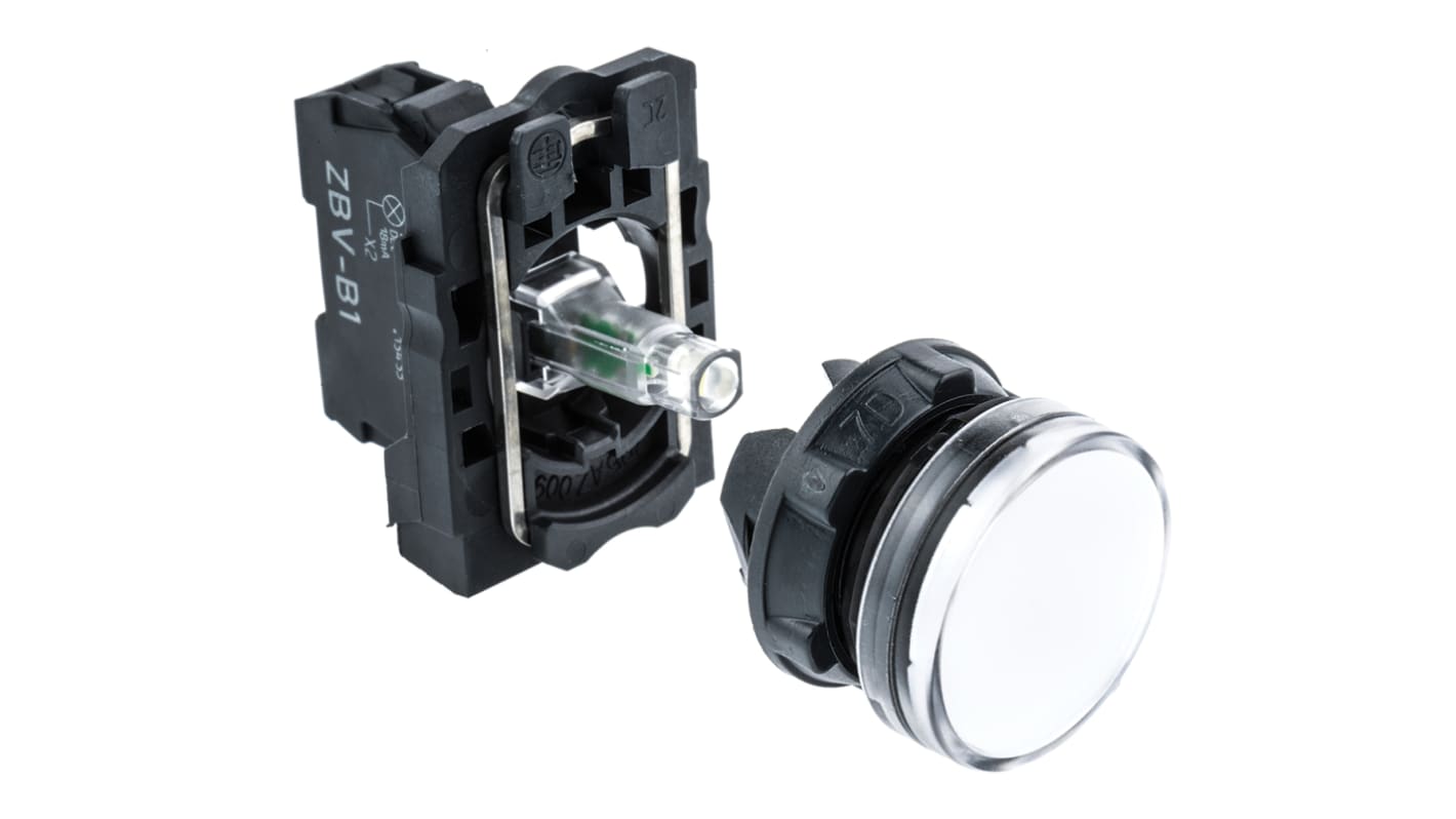 Luce pilota Schneider Electric Harmony XB5AVB1 LED universale 22mm, montaggio a pannello, resistente IP66/IP67. Ideale per automazione industriale.