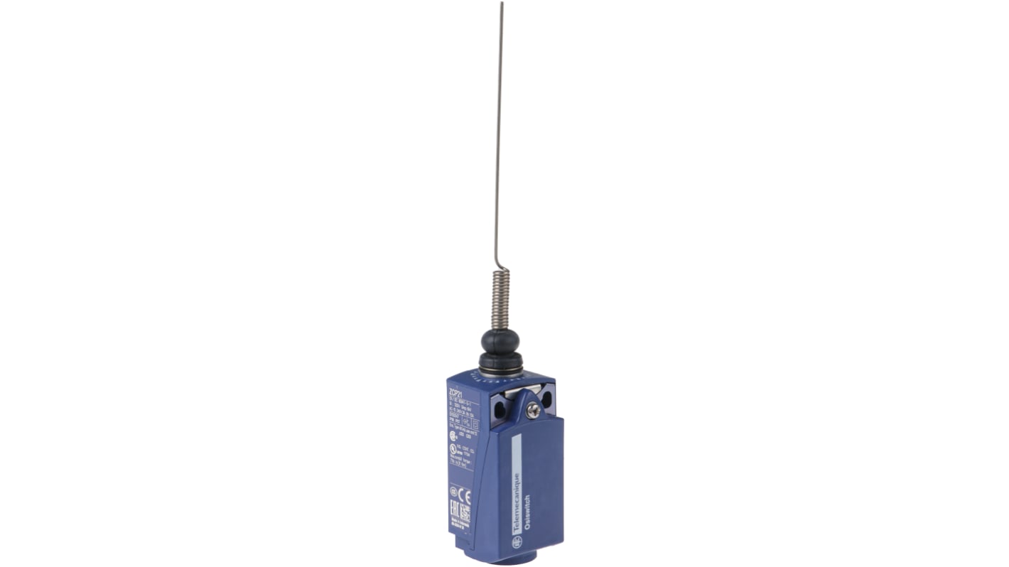 Interruttore di fine corsa Telemecanique Sensors XCKP2106P16, configurazione NO/NC, grado di protezione IP66/IP67, dimensioni 65mm x 31mm x 30mm.