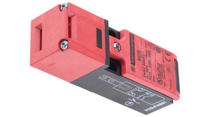 Interruttore di interblocco di sicurezza a chiave Telemecanique Sensors XCSPA691, 1NC/1NA, IP67, 240V, 6A, dimensioni 93.5mm x 30mm x 30mm.