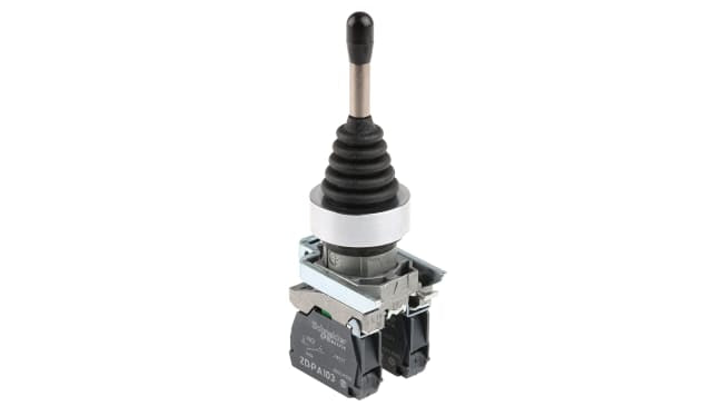 Interruttore joystick resistente Schneider Electric XD4PA12 - Harmony XD4, 2 assi, IP66. Ideale per industria, porti e tecnologia medica.