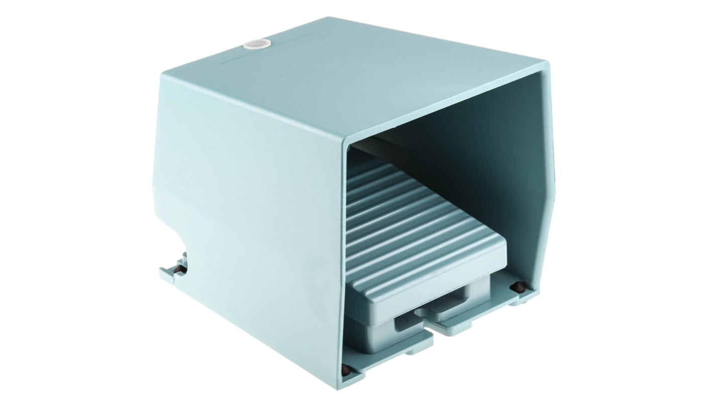 Interruttore a pedale instabile On-Off Schneider Electric XPEM310, IP66, dimensioni 137mm x 172.5mm, per applicazioni industriali.