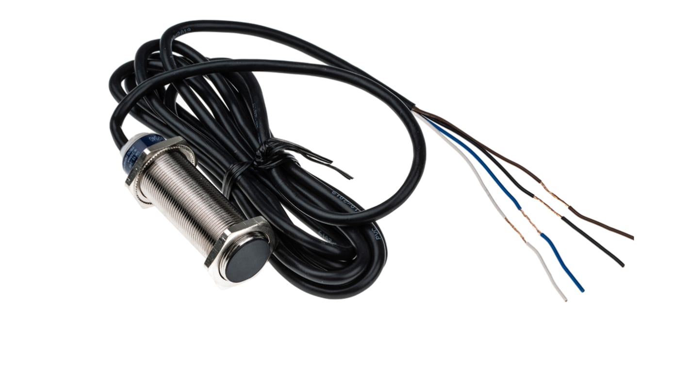 Sensore di prossimità induttivo Telemecanique XS1M18KP340 M18 x 1, rilevamento 5 mm, PNP e NPN, per applicazioni industriali.