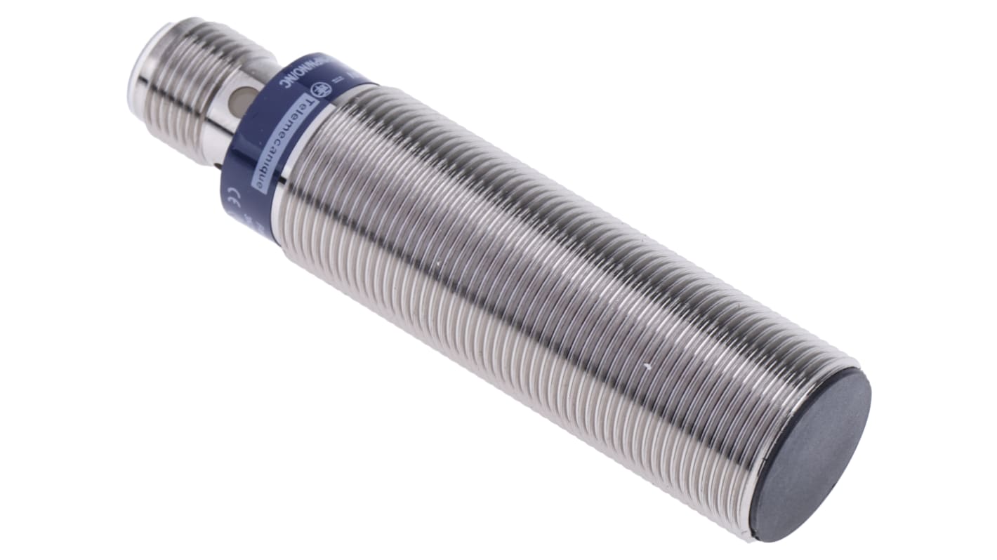 Sensore di prossimità cilindrico Telemecanique Sensors XS1M18KP340D, induttivo M18, distanza di rilevamento 5 mm, grado di protezione IP67.