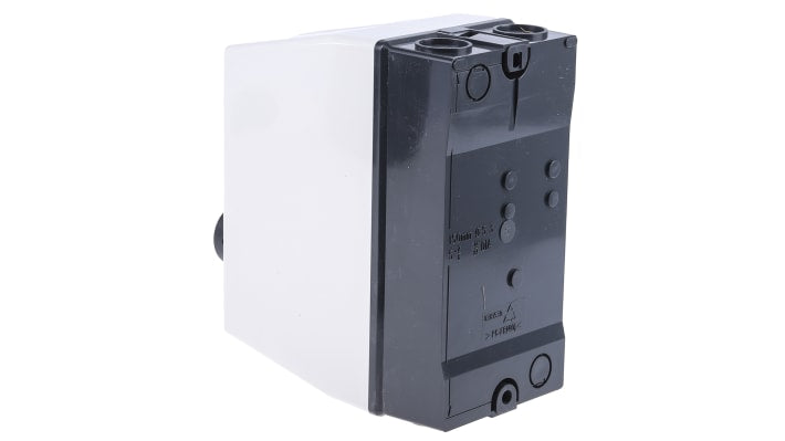 Starter DOL automatico Schneider Electric LE1D12V7, potenza 7,5 kW, tensione 690 V, dimensioni 166x88x128,5 mm, richiede relè di sovraccarico.