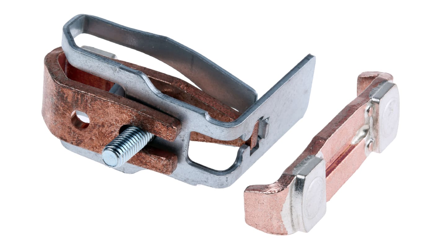 Schneider Electric LA5FG431, set di contatti principali per relè TeSys F, include 2 contatti fissi e 1 mobile. Dimensioni: 6x9x10,5 cm.