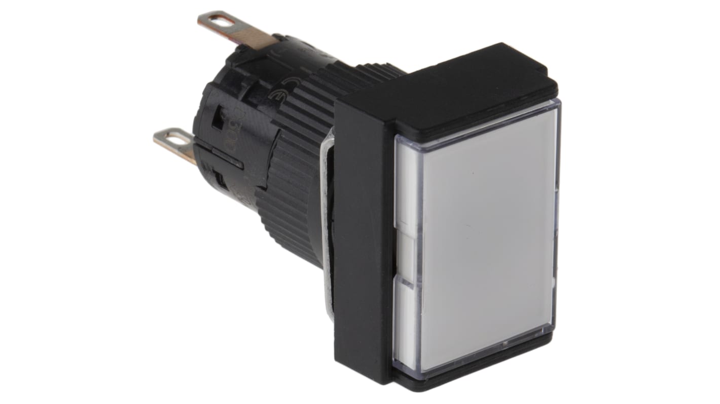 Pulsante luminoso Schneider Electric XB6EDW1B1P, montaggio a pannello, IP65, colore bianco, resistenza meccanica 1.000.000 cicli.