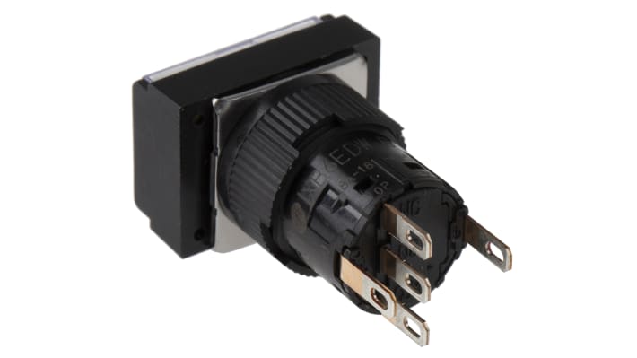 Pulsante luminoso Schneider Electric XB6EDW1B1P, montaggio a pannello, IP65, colore bianco, resistenza meccanica 1.000.000 cicli.