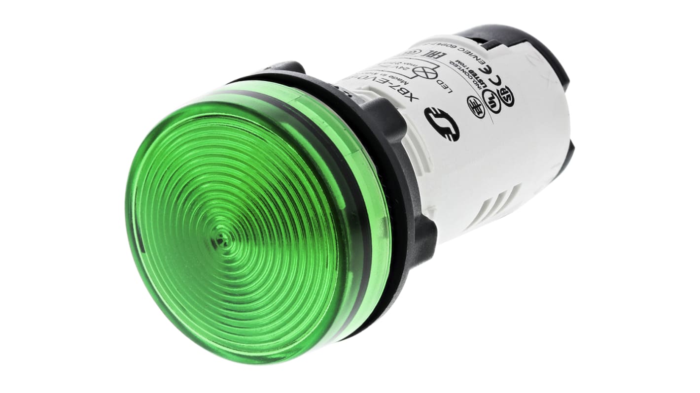Schneider Electric - XB7EV03BP Spia LED 22mm per montaggio a pannello IP65 - Ideale per applicazioni industriali. Durata lampada 70.000 ore.