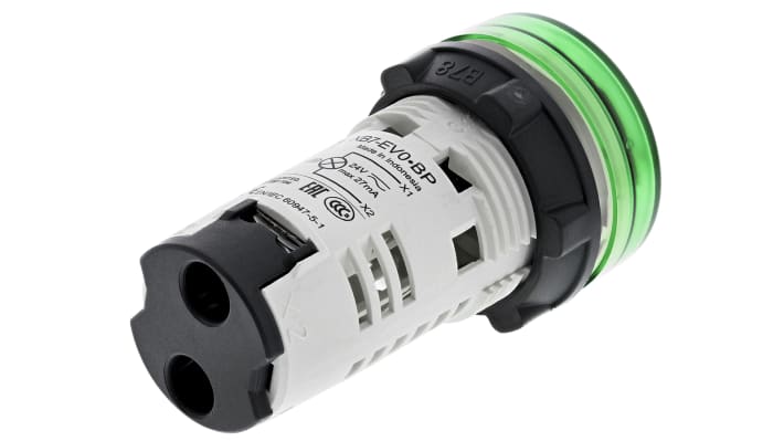 Schneider Electric - XB7EV03BP Spia LED 22mm per montaggio a pannello IP65 - Ideale per applicazioni industriali. Durata lampada 70.000 ore.