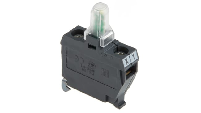 Blocco luminoso LED universale bianco 24V Schneider Electric ZALVB1 - Ideale per automazione industriale, alta visibilità e durata 100.000 ore.