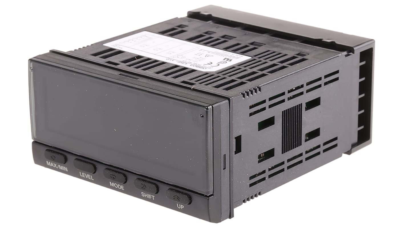 Misuratore digitale multifunzione da pannello Omron K3HB-XVD, 48x96 mm, alimentazione 100/240 V c.a., display LCD a colori.