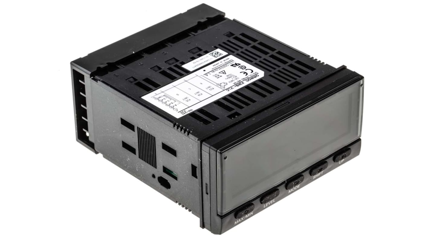 Misuratore digitale multifunzione da pannello Omron K3HB-VLC 100/240VAC, display LED a colori, dimensioni 101,2 x 112 x 48 mm.