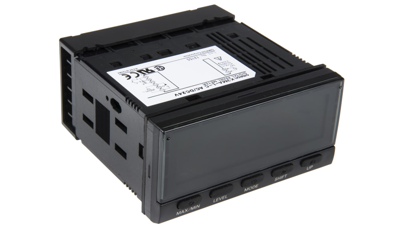 Omron K3MA-L-C AC/DC24, misuratore digitale da pannello con display LCD, dimensioni 101,2x97x48 mm, grado di protezione NEMA4X.