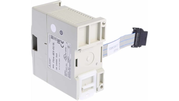 Modulo di espansione Mitsubishi Electric FX2N-8EX-ES/UL per PLC FX3U, 8 ingressi/uscite, montaggio su guida DIN, 90 x 350 x 87 mm.