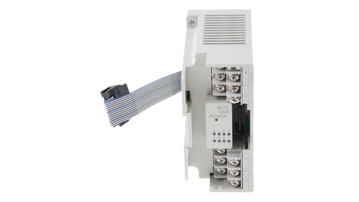 Modulo di espansione PLC Mitsubishi Electric FX2N-8EYT-ESS/UL, 8 a 64 ingressi/uscite, montaggio su guida DIN, dimensioni 90 x 350 x 87 mm.