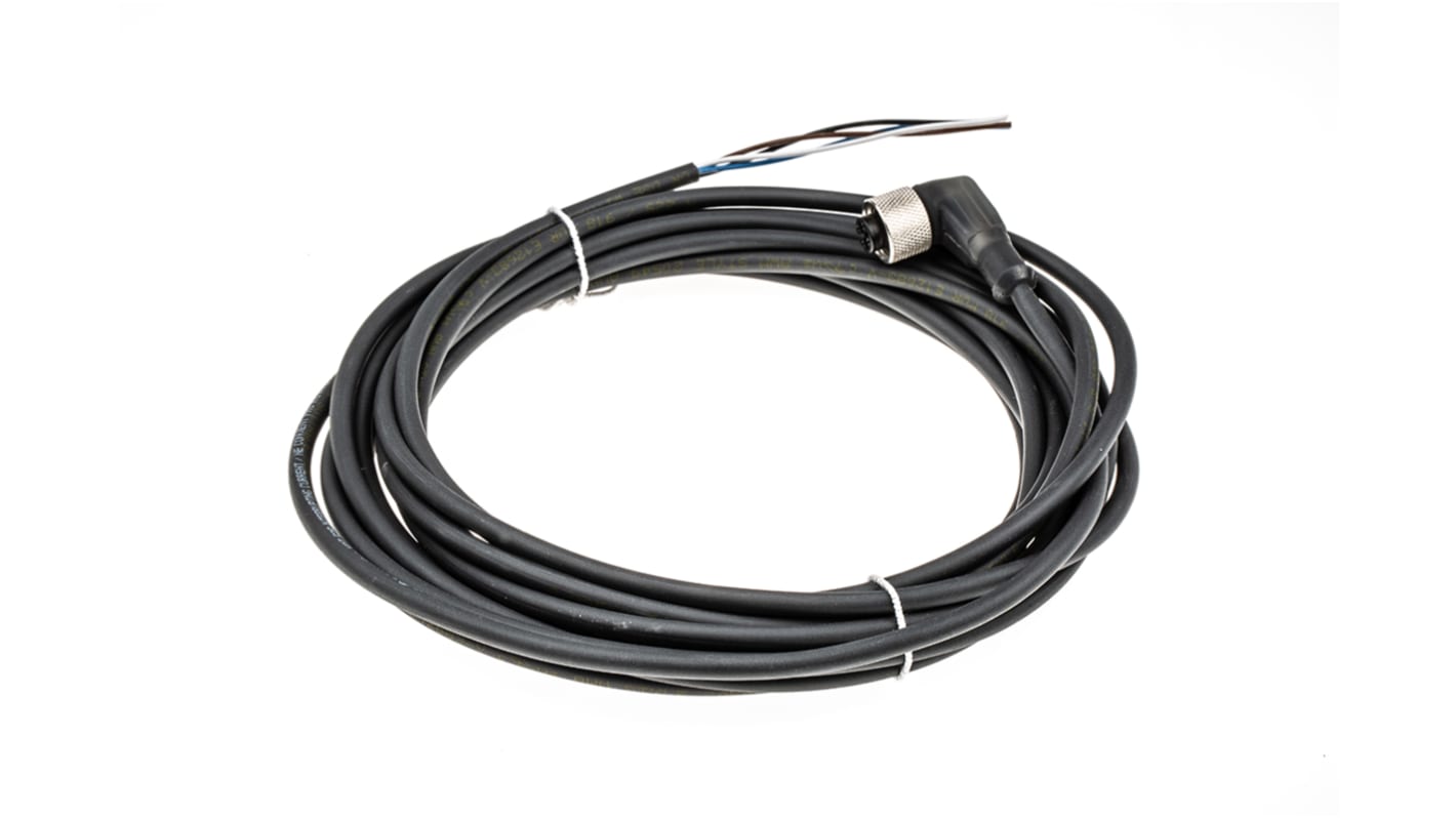 Cavo attuatore sensore Telemecanique XZCP1241L5 - 4 cond. M12 Femmina Ø 5.2mm 5m. Ideale per sensori OsiSense, resistente e impermeabile IP67.