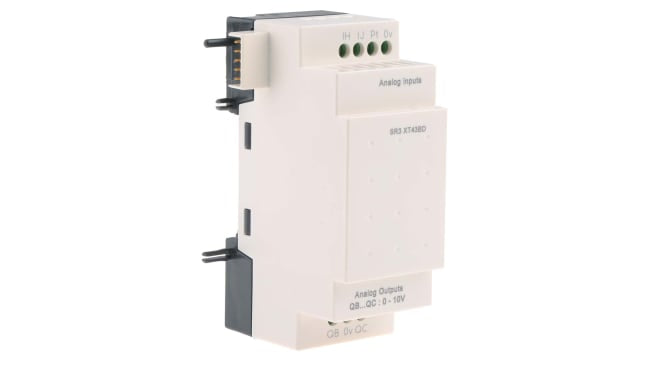 Modulo I/O Zelio Logic SR3XT43BD Schneider Electric, 2 ingressi, 2 uscite, 24V c.c. per automazione industriale, HVAC e controllo edifici.
