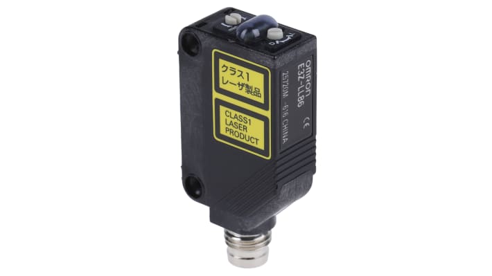 Sensore di distanza laser Omron E3Z-LL86, rilevamento 20-300 mm, IP67, risposta 1 ms - Ideale per industria e automazione.