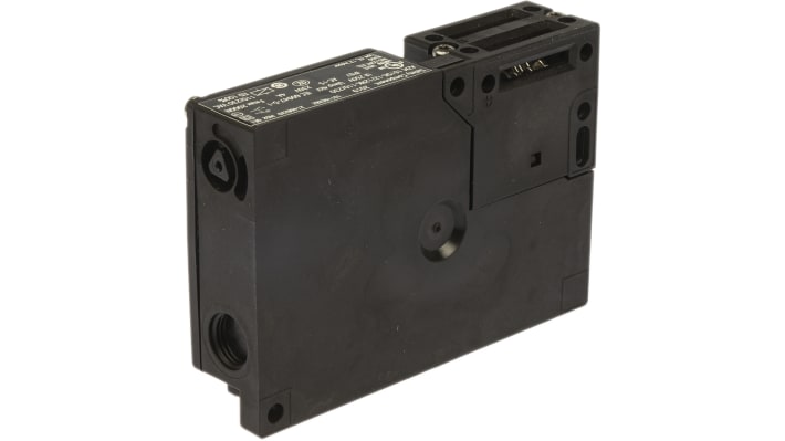 Interruttore di interblocco a solenoide Schmersal AZM 161, 110/230V, IP67, dimensioni 90x30x130mm, forza di tenuta 2000N.