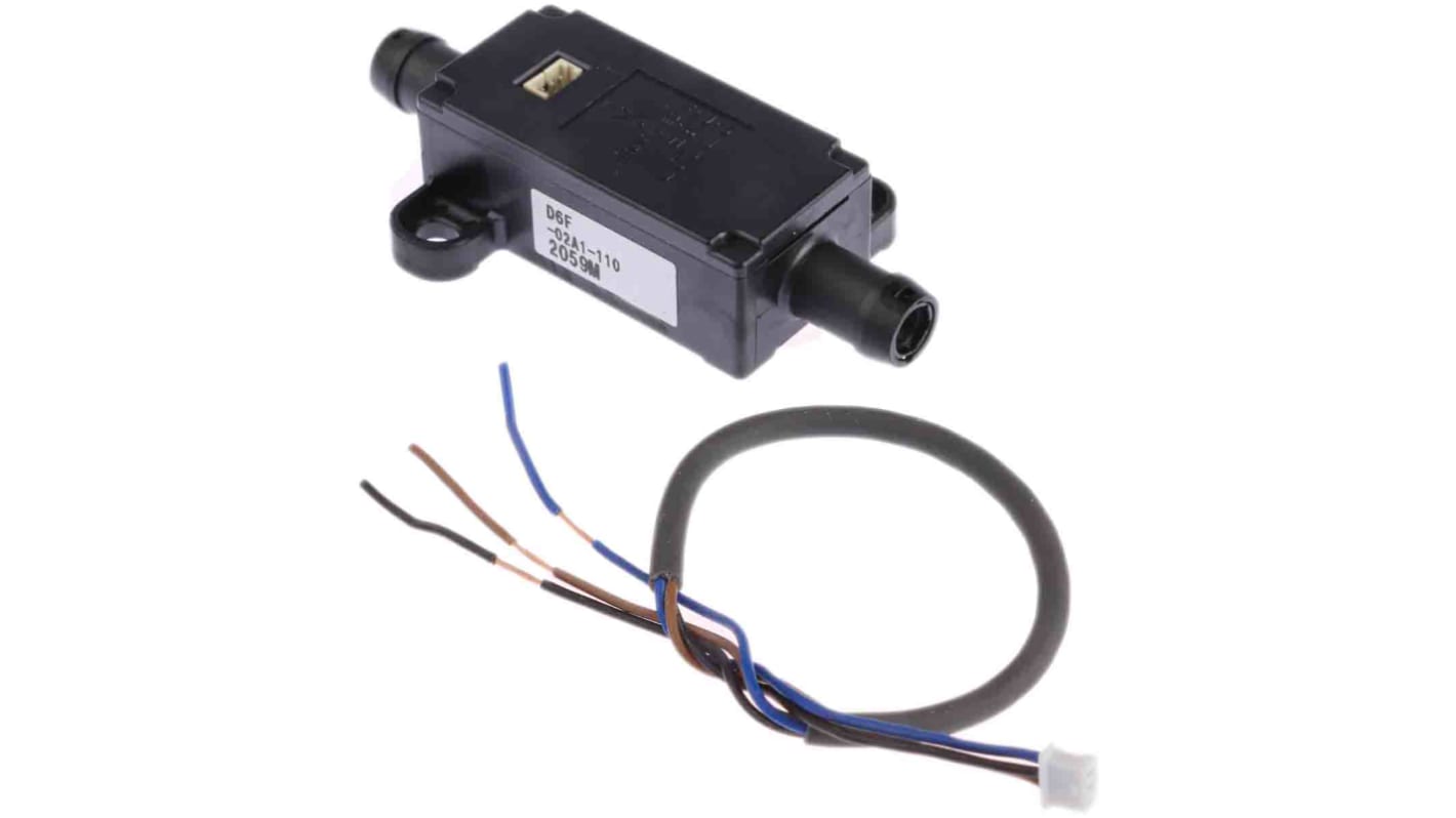 Omron D6F-02A1-110, sistema di controllo della portata, flusso 0-2 L/min, sensore MEMS, alimentazione 10,8-26,4 V c.c.