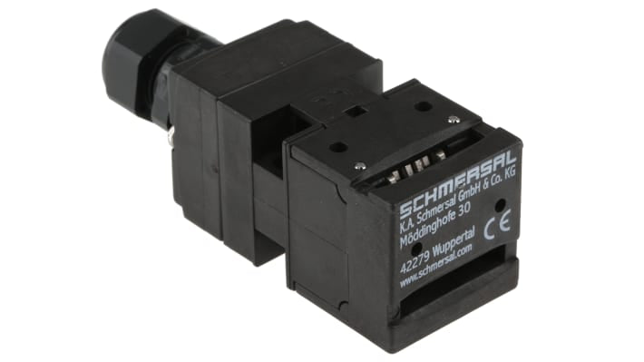 Interruttore di interblocco di sicurezza Schmersal AZ 17-02ZK, blocco a chiave, 2NC, IP67, dimensioni 85x30x30mm, per ambienti industriali.