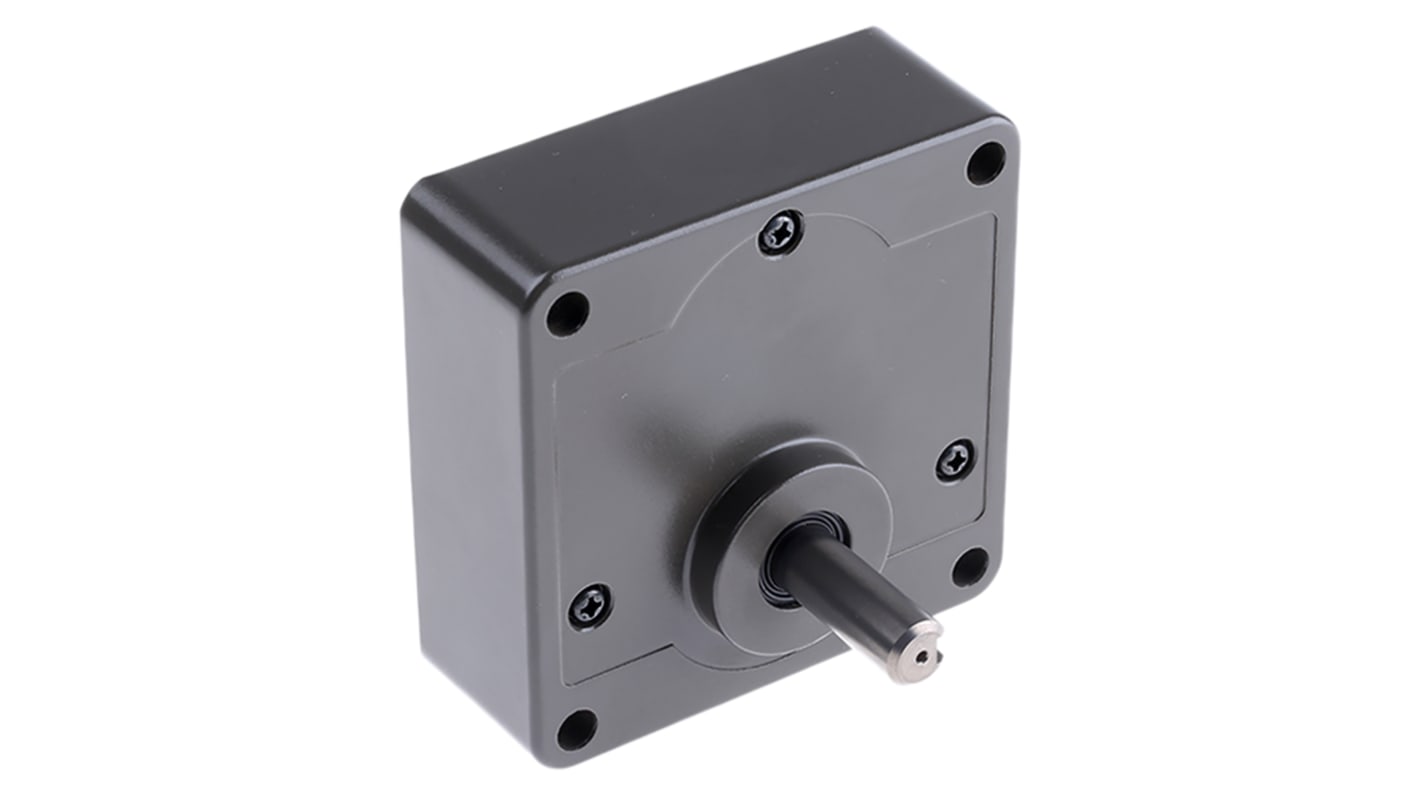 Riduttore a ingranaggi Panasonic MX8G15B, rapporto 15:1, coppia 1,96 Nm, diametro albero 10 mm, dimensioni 80x80x30 mm.