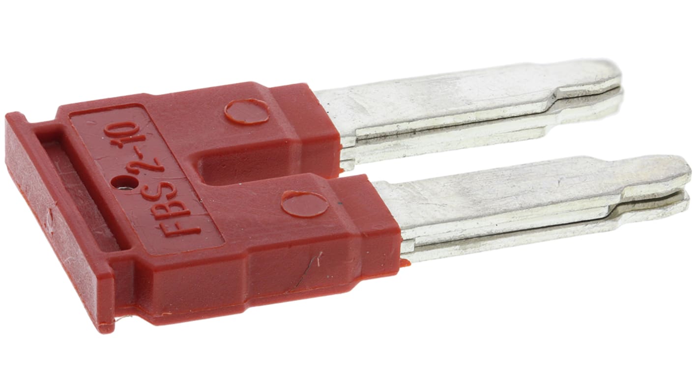 Ponte a innesto Phoenix Contact FBS2-10 (cod. 3005947) con terminali UT in lega di rame ad alta resistenza. Collegamento multiconduttore e senza manutenzione. Compatibile con CLIPLINE.
