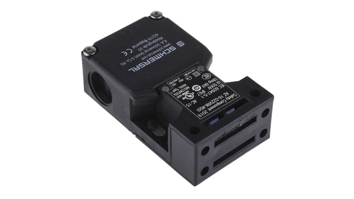 Interruttore di interblocco di sicurezza Schmersal AZ16-02ZVRK-M20, 2NC, IP67, dimensioni 90x52x30mm, per tensione fino a 230V.