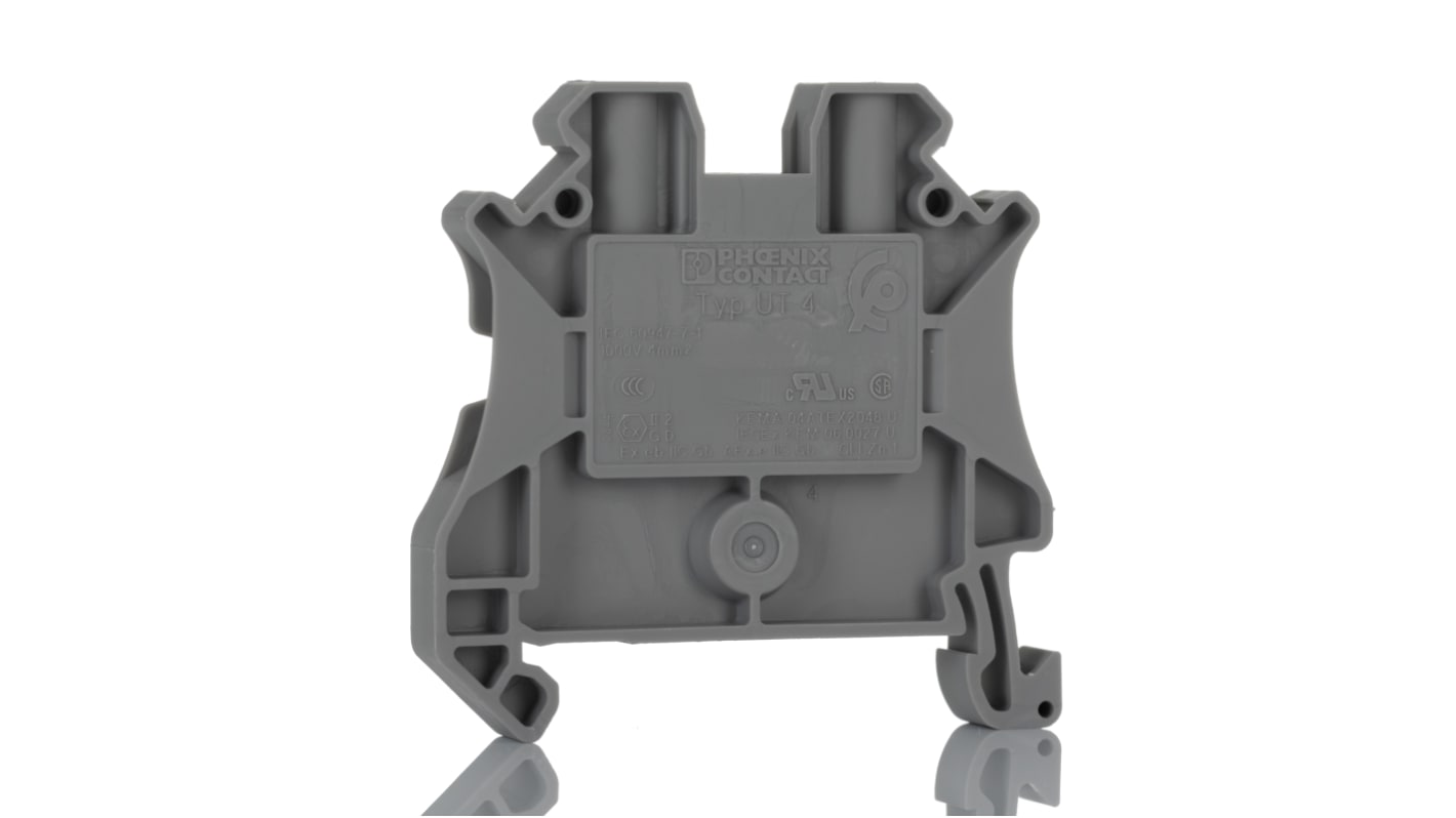 Morsettiera passante Phoenix Contact 3044102 - Resistente agli urti, 32A, dissipazione potenza 1,02W. Ideale per ambienti industriali.