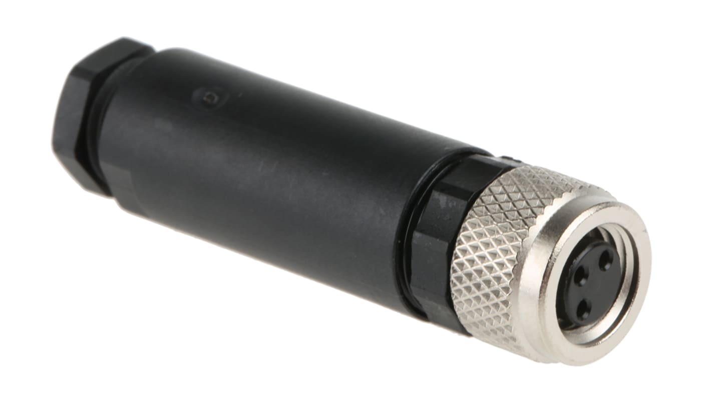 Connettore circolare femmina Phoenix Contact SACC M8 3 poli per sensori e attuatori - 48V CA e 60V CC - IP67 - Resistente a temperature estreme.