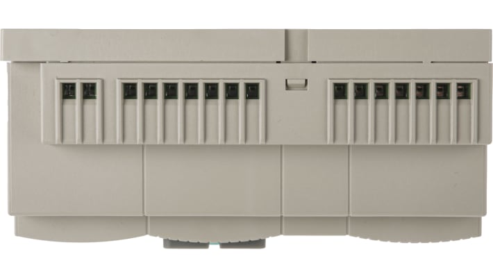 Modulo logico Omron ZEN-20C1DR-D-V2 per guida DIN, 12 ingressi, 8 uscite relè, dimensioni 94,7 x 70 x 56 mm, alimentazione 12-24 VDC.