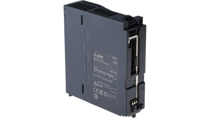 Modulo di comunicazione Mitsubishi Electric QJ71C24N-R2 per serie MELSEC Q, con due porte RS-232 e dimensioni 27,4 x 98 x 90 mm.