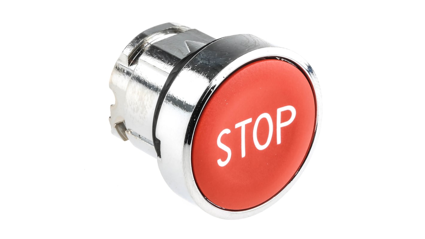 Attuatore pulsante rotondo rosso Schneider Electric, serie Harmony XB4, diametro 22mm, protezione IP66/IP67/IP69K.