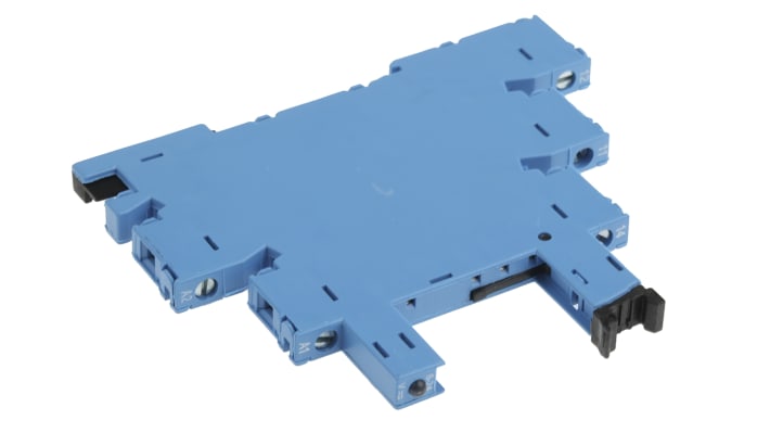 Finder 93.01.0.024, zoccolo per relè 34,51, tensione 250V, corrente max 6A, design compatto per guida DIN.