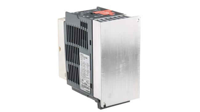 Inverter Schneider Electric ATV12H037M3, 0,37 kW, 3 fasi, 230 V, IP20, controllo vettoriale, dimensioni 143x72x121 mm.