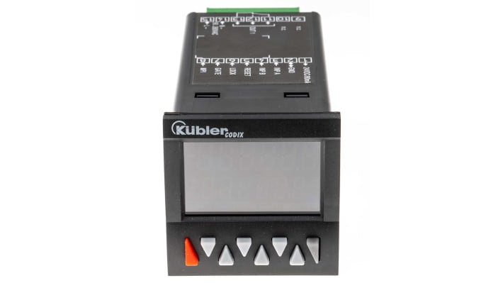 Contatore di frequenza e impulsi LCD Kübler 6.923.0103.000, montaggio a pannello, dimensioni 48x48mm, alimentazione 90-260 V c.a.