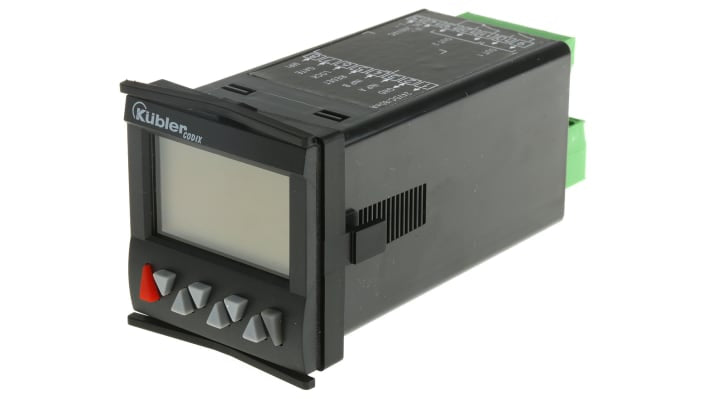 Contatore di frequenza e impulso LCD Kübler 6.924.0100.000, montaggio a pannello 48 x 48 mm, grado di protezione IP65.